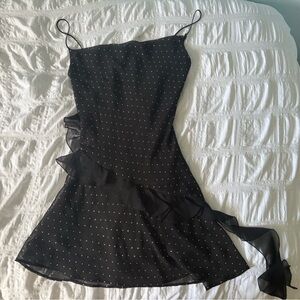 Zara Black and White Slip Mini Dress